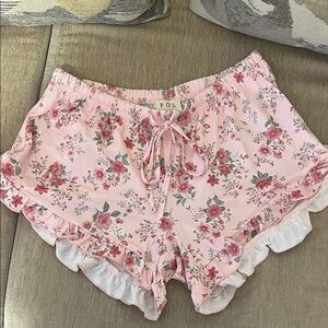 POL Pink Floral Pajama Shorts